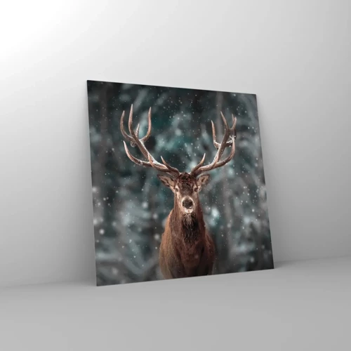 Glass picture - King of Forest Crowned - 30x30 cm