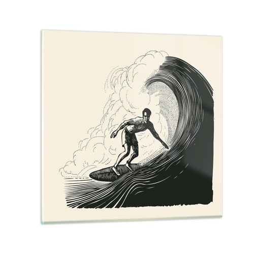 Glass picture - King of the Wave - 30x30 cm