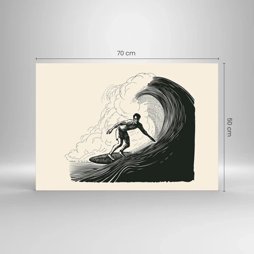 Glass picture - King of the Wave - 70x50 cm