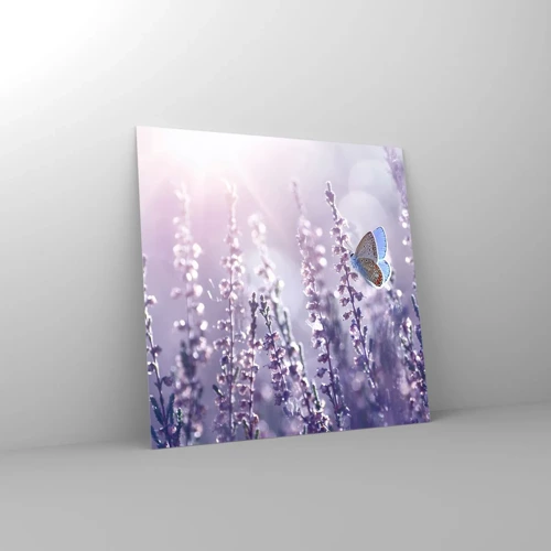 Glass picture - Kiss of a Butterfly - 50x50 cm