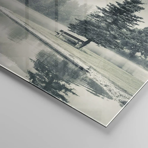 Glass picture - Lake Is Still Asleep - 100x40 cm