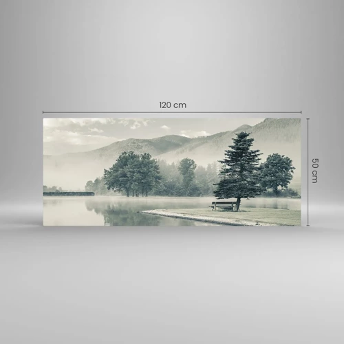 Glass picture - Lake Is Still Asleep - 120x50 cm