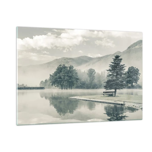 Glass picture - Lake Is Still Asleep - 120x80 cm