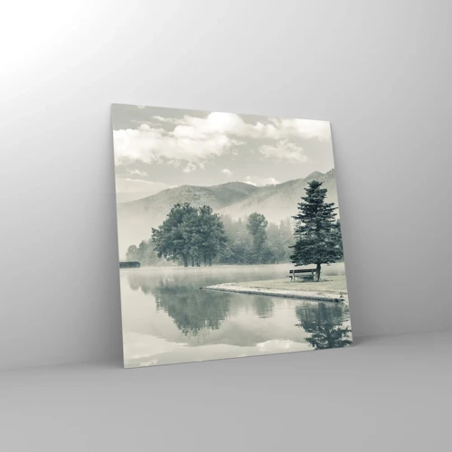 Glass picture - Lake Is Still Asleep - 30x30 cm