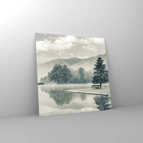 Glass picture - Lake Is Still Asleep - 50x50 cm