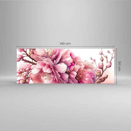 Glass picture - Land of Cherry Blossoms - 140x50 cm