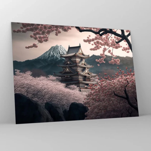 Glass picture - Land of Cherry Blossoms - 70x50 cm