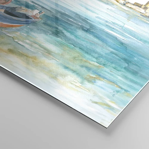 Glass picture - Landscape in Azure - 100x40 cm