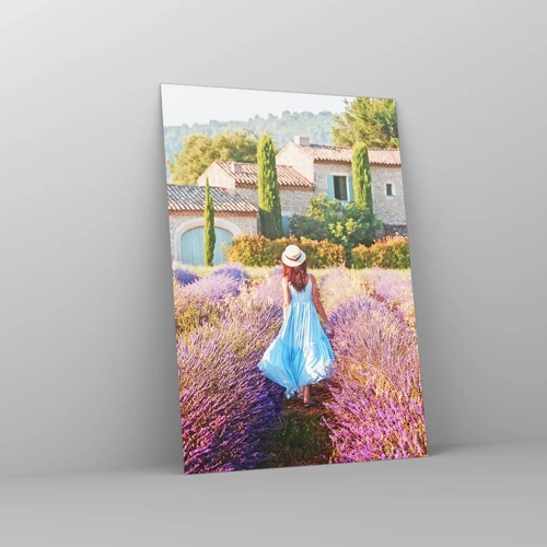 Glass picture - Lavender Girl - 70x100 cm