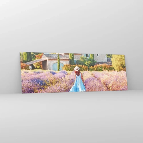 Glass picture - Lavender Girl - 90x30 cm