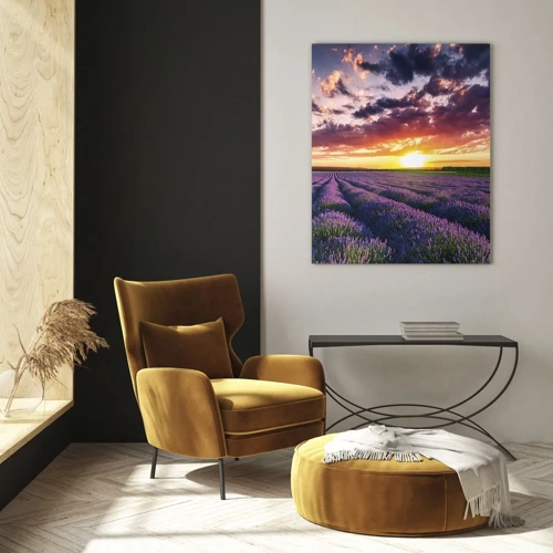 Glass picture - Lavender World - 80x120 cm