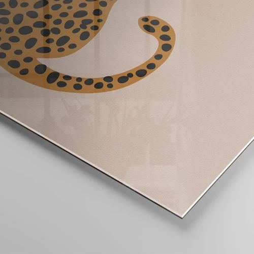 Glass picture - Leopard Print Is Fashionable - 30x30 cm