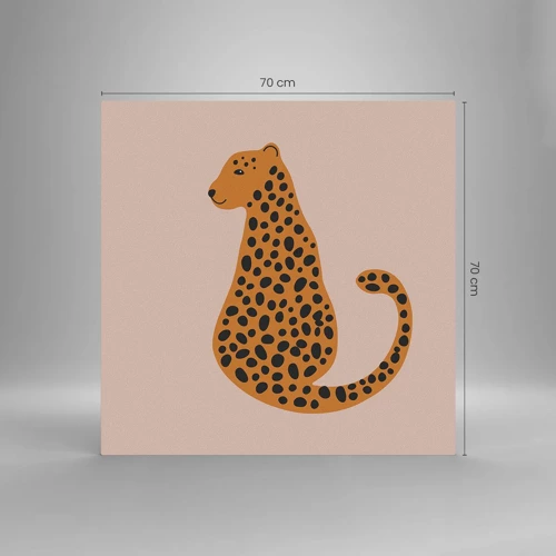 Glass picture - Leopard Print Is Fashionable - 70x70 cm