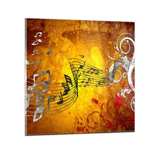 Glass picture - Let the Music Flow - 50x50 cm