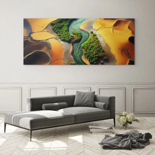 Glass picture - Life-giving River - 100x40 cm