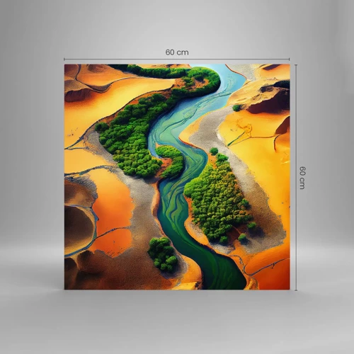 Glass picture - Life-giving River - 60x60 cm