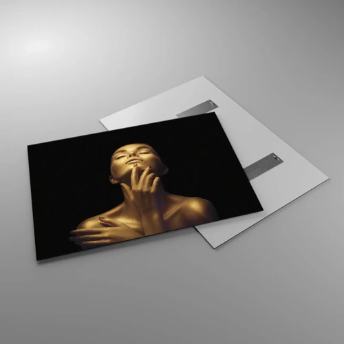 Glass picture - Like Golden Silk - 100x70 cm