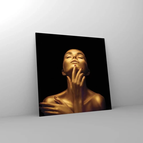 Glass picture - Like Golden Silk - 60x60 cm