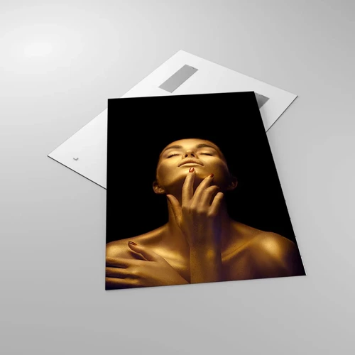 Glass picture - Like Golden Silk - 70x100 cm