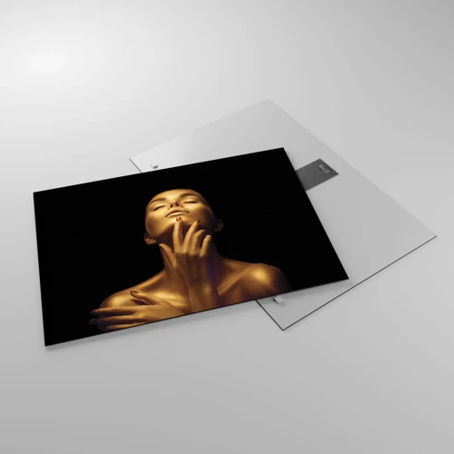 Glass picture - Like Golden Silk - 70x50 cm