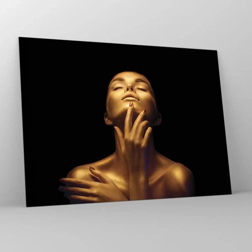 Glass picture - Like Golden Silk - 70x50 cm