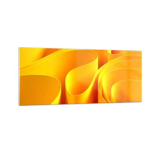 Glass picture - Like Waves of the Sun - 100x40 cm