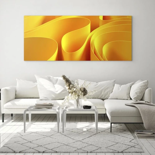 Glass picture - Like Waves of the Sun - 100x40 cm