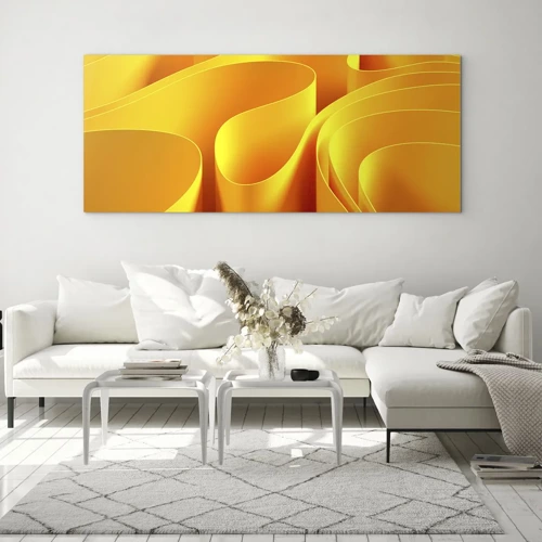 Glass picture - Like Waves of the Sun - 120x50 cm