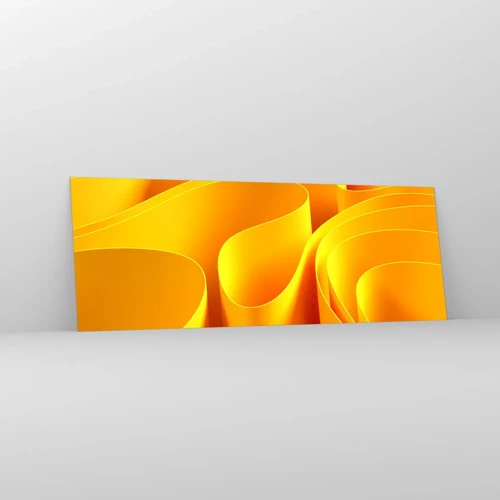 Glass picture - Like Waves of the Sun - 140x50 cm