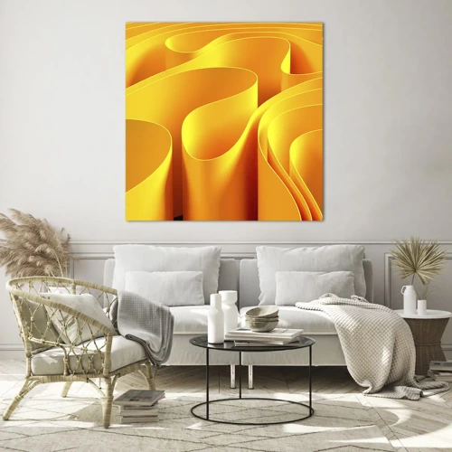 Glass picture - Like Waves of the Sun - 60x60 cm