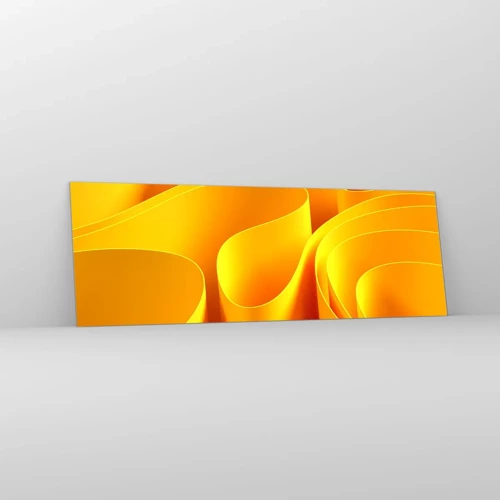 Glass picture - Like Waves of the Sun - 90x30 cm