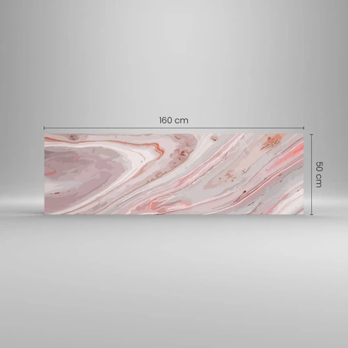 Glass picture - Liquid Pink - 160x50 cm