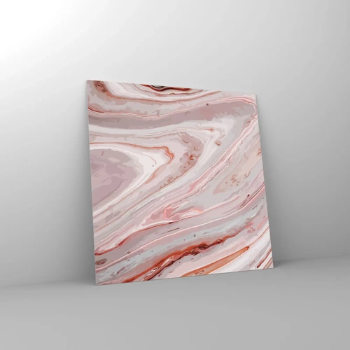 Glass picture - Liquid Pink - 30x30 cm