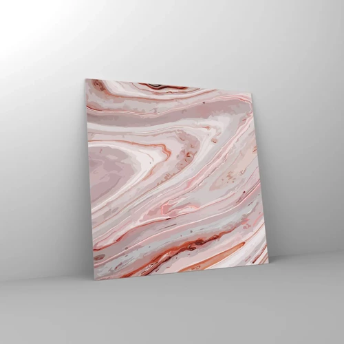 Glass picture - Liquid Pink - 40x40 cm