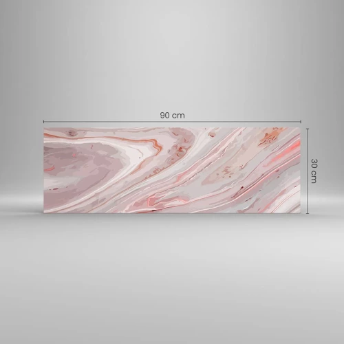 Glass picture - Liquid Pink - 90x30 cm