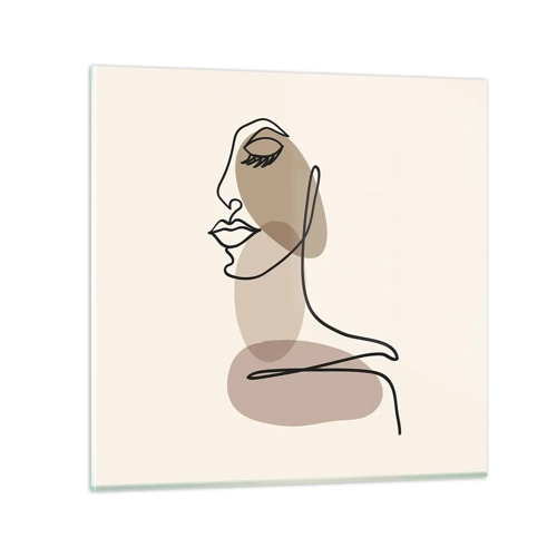 Glass picture - Listening to Herself - 50x50 cm