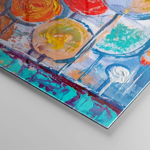 Glass picture - Lolly Sticks - 120x80 cm