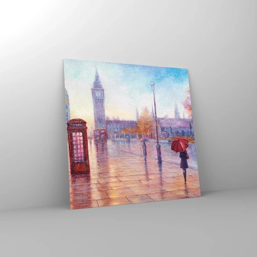 Glass picture - London Autumn Day - 30x30 cm