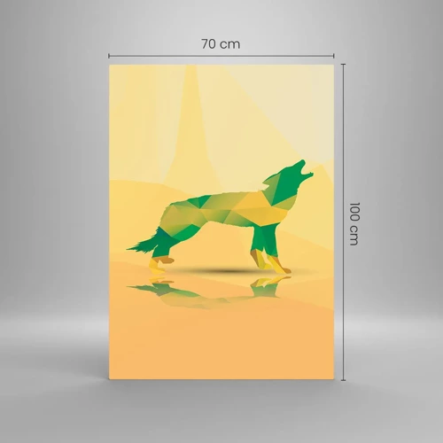 Glass picture - Lone Wolf - 70x100 cm