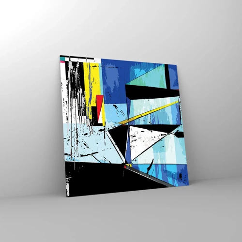 Glass picture - Looking at the World at an Angle - 40x40 cm