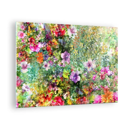 Glass picture - Lost in the Flowers - 70x50 cm