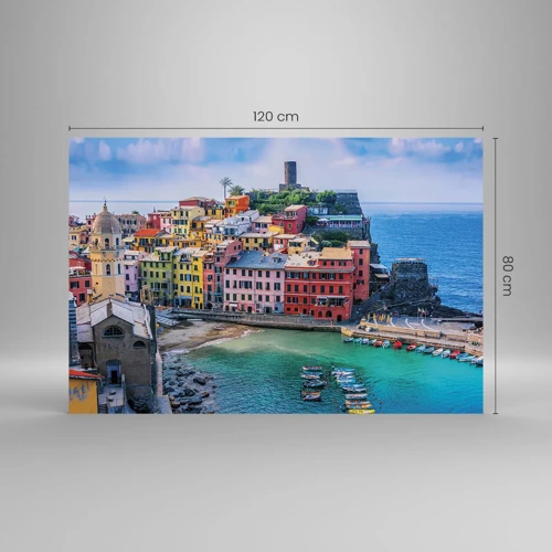 Glass picture - Magical Mediterranean Town - 120x80 cm