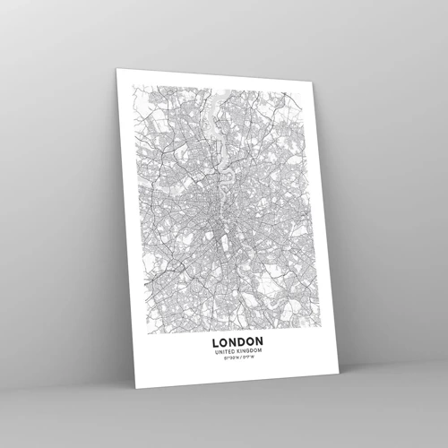 Glass picture - Map of London Maze - 50x70 cm