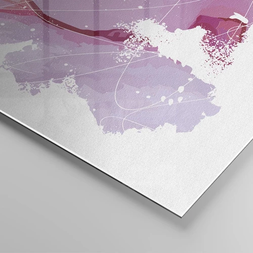 Glass picture - Map of a Pink World - 100x40 cm