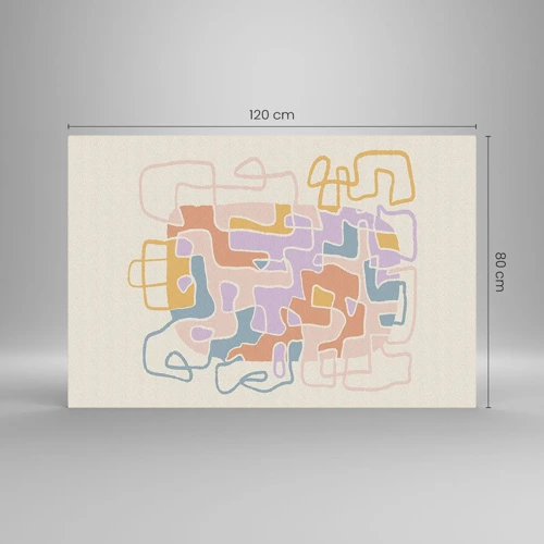 Glass picture - Maze - Joyful Adventure - 120x80 cm