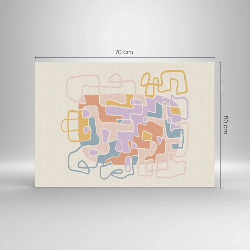 Glass picture - Maze - Joyful Adventure - 70x50 cm