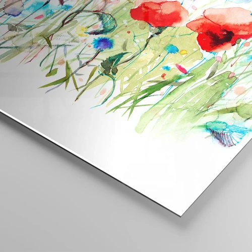 Glass picture - Meadow in May - 80x120 cm