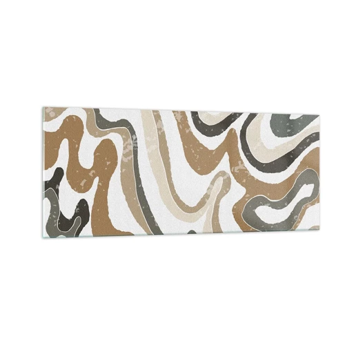 Glass picture - Meanders of Earth Colours - 100x40 cm
