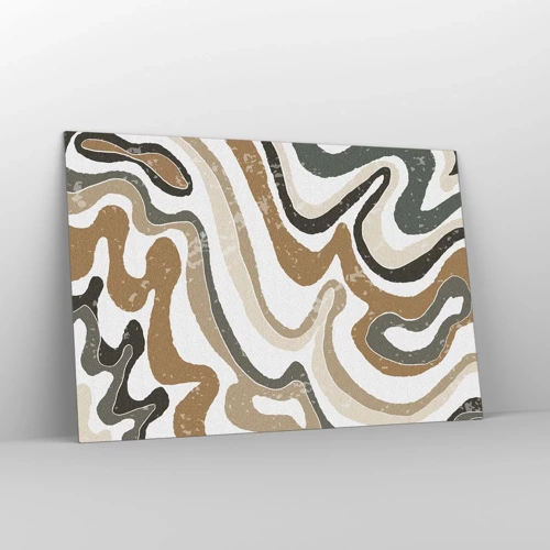 Glass picture - Meanders of Earth Colours - 120x80 cm