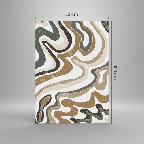 Glass picture - Meanders of Earth Colours - 70x100 cm